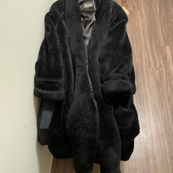 Vintage oversized Sherpa coat - black - Picture 1 of 1